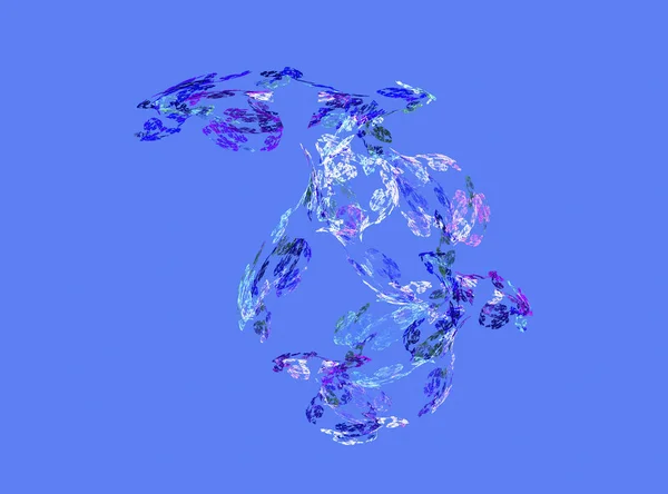 Blue Shaped Fractal Background Digital Artwork Creative Graphic Design Colorful — Stock Photo, Image