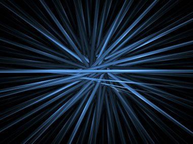 fraktal şekiller çeşitli tasarımlar siyah zemin üzerine mavi arka plan