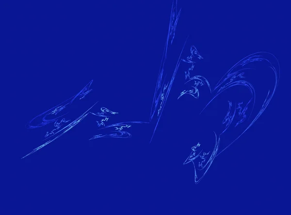 Design Hintergrund Mit Fraktalen Formen Elektrischer Blauer Farbe Modernes Und — Stockfoto