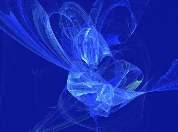 Achtergrond Gemaakt Met Fractale Vormen Elektrische Blauwe Kleur Modern Futuristisch — Stockfoto