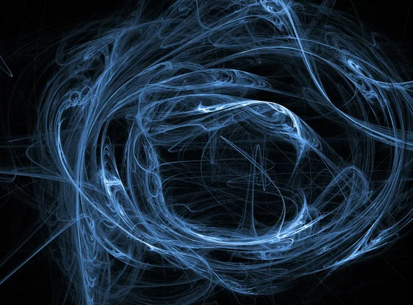 Digitale Ontwerp Achtergrond Gemaakt Met Fractale Vormen Elektrische Blauwe Kleur — Stockfoto