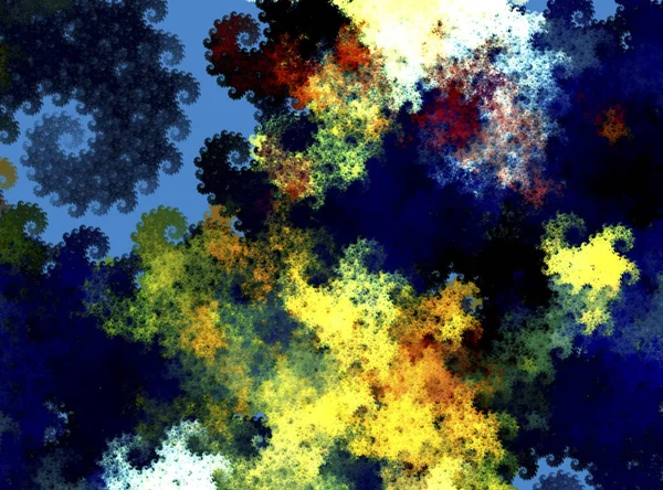 Fondo Abstracto Colores Intensos Con Formas Fractales Para Diseños Publicitarios — Foto de Stock