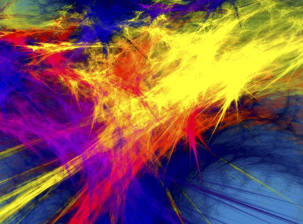 Regenboog Abstracte Achtergrond Samengesteld Van Fractale Vormen Kleuren Intense Kleur — Stockfoto