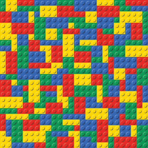 Toy Building Block Seamless Background Pattern — Stock Vector