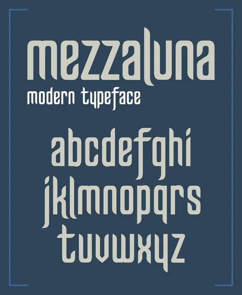 Σύγχρονη συμπυκνωμένη sanserif στενό γραμματοσειράς — Διανυσματικό Αρχείο