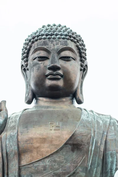 HONG KONG - July 7 th 2017 : Tian Tan Buddha , Big Budda , white — Stock Photo, Image