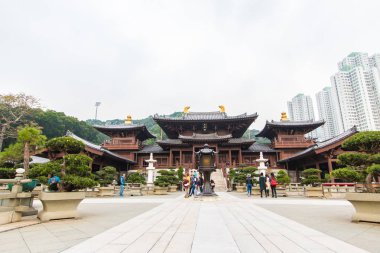 Chi Lin rahibe manastırı tapınak Hong Kong tarihinde Feburary 27 inci 2016, o c