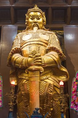 Hong Kong - Şubat 27 inci 2016: Che Kun Che Kung Tanrı heykeli