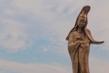 Makao, Çin - Şubat 28 inci 2016: Kun IAM heykel heykeli