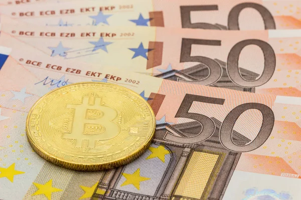 Altın Bitcoin 50 Euro üzerinde. Elektronik para Satım kavramı, bu