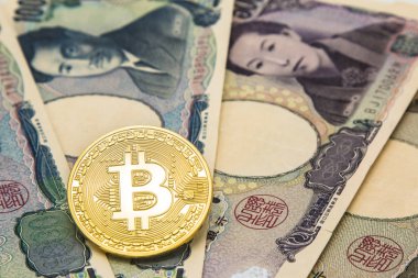 birçok türü Japonya banknotların arka plan, yen para yığını.