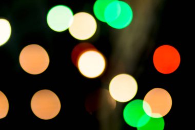 Soyut bokeh açık renkli gece şehri vignette arka plan ile