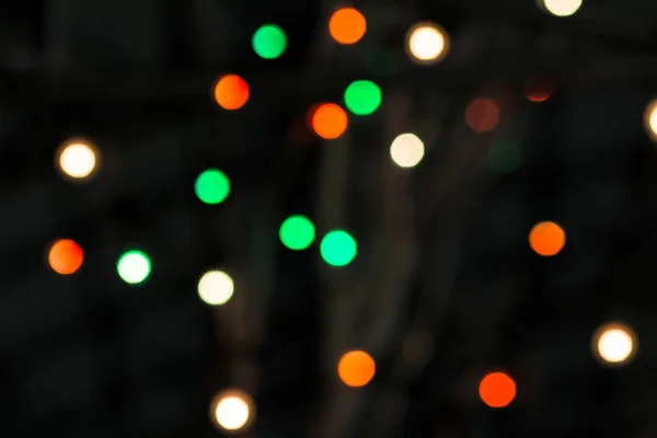 Fondo de Navidad con luces fuera de foco . —  Fotos de Stock
