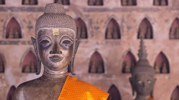 Immagine di Buddha a Wat Si Saket a Vientiane, Laos — Foto Stock