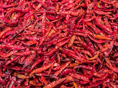 Kurutulmuş biber bir Pazar