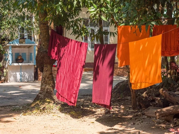 Monk robes drying in Yangon