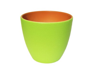 Parlak yeşil çiçek pot izole
