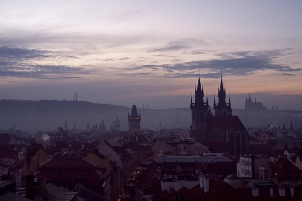 Praga Paisaje urbano Panorama — Foto de Stock