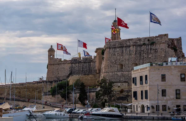 Fort Saint Michael Vor Bewölktem Himmel Senglea Malta Wurde Den — Stockfoto