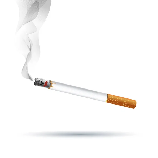 Realistic Cigarette with Traditional Filter — Stock Vector