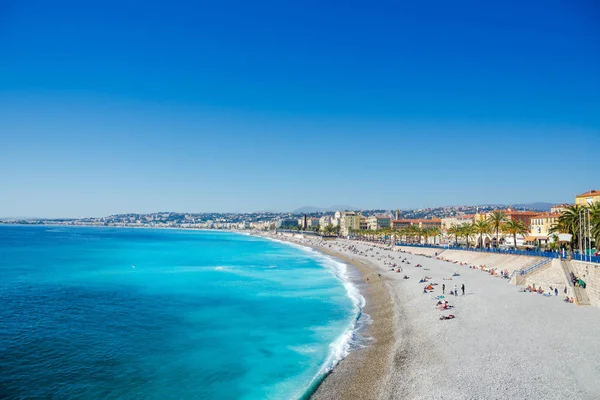 Visa av trevlig, Medelhavet, Côte d'azur, Frankrike — Stockfoto