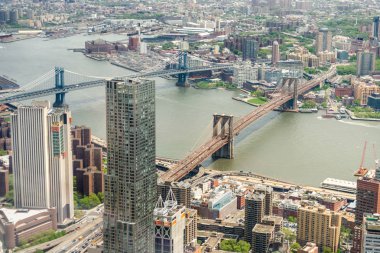 Manhattan, New York City 'nin hava manzarası, ABD