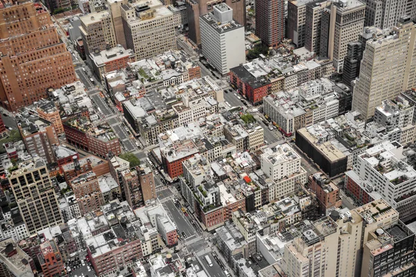 Manhattan, widok z lotu ptaka z New York City, Stany Zjednoczone Ameryki — Zdjęcie stockowe