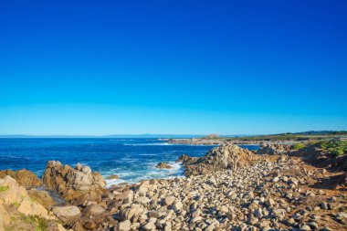 Otoyol 1 Monterrey/Carmel kıyı şeridi boyunca 17 mil sürücü, 