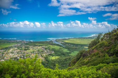 Kauai, Hawaii, ABD-panoramik havadan görünümü