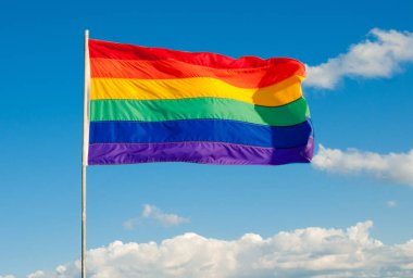 Gökkuşağı gay pride bayrağı, miami beach, florida, ABD