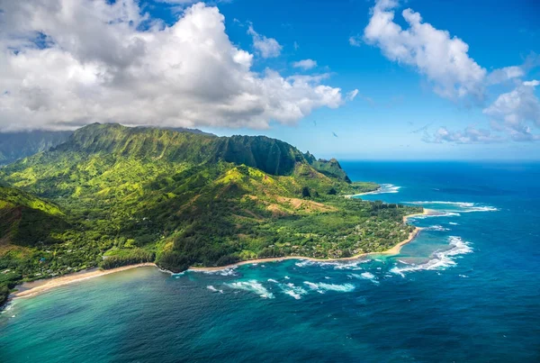 Nézd a Hawaii Kauai szigeten Napali partján Stock Fotó