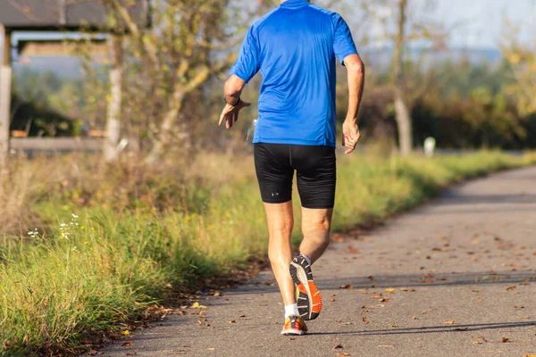 Homem sênior exercício running — Fotografia de Stock