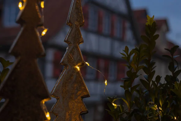 Χριστουγεννιάτικο Δέντρο Οδήγησε Φώτα Στη Χειμερινή Γιορτή — Φωτογραφία Αρχείου