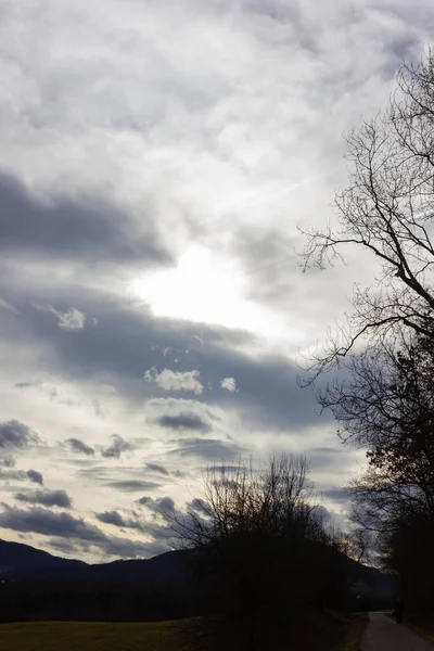 德国南部乡村天空中的云彩 — 图库照片
