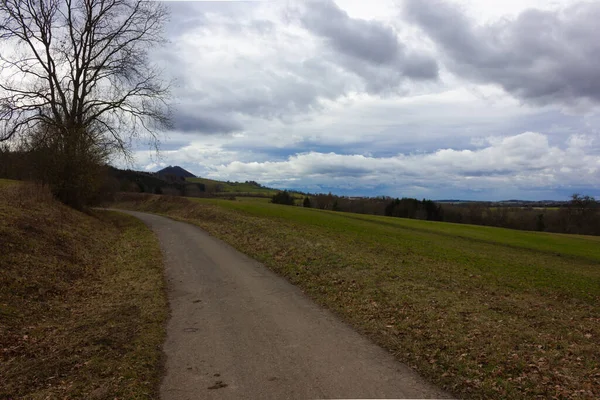 德国南部农村多雨多云的天空 — 图库照片