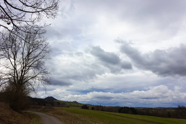Güney Almanya Nın Kırsal Kesimlerinde Fırtınalı Bulutlu Gökyüzü — Stok fotoğraf