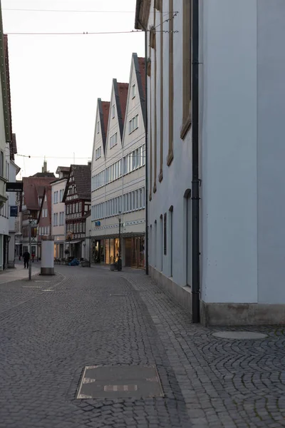 Leere Stadt Und Soziale Distanzierung Süddeutschland — Stockfoto