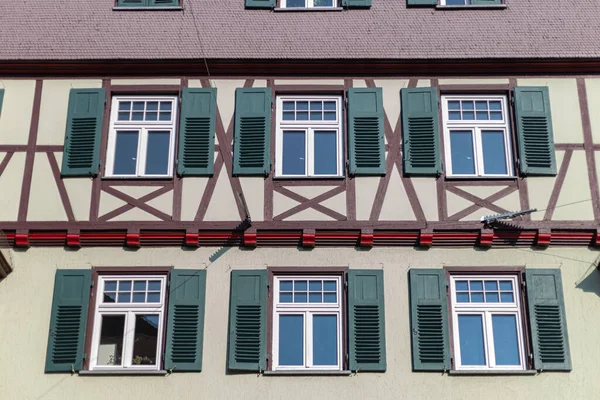 Fachadas Edifícios Quadro Histórico Sul Alemanha — Fotografia de Stock