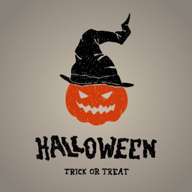 Cadılar Bayramı Balkabağı şapka ile.