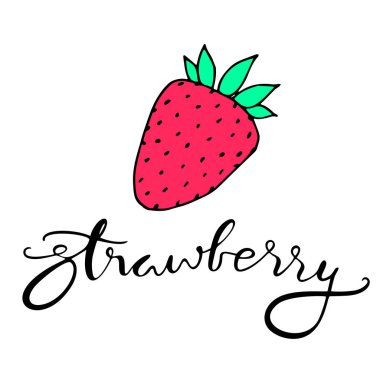 çilek. vektör çizim