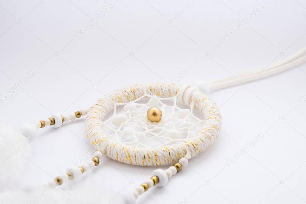 Handmade Dreamcatcher with the golden pearl