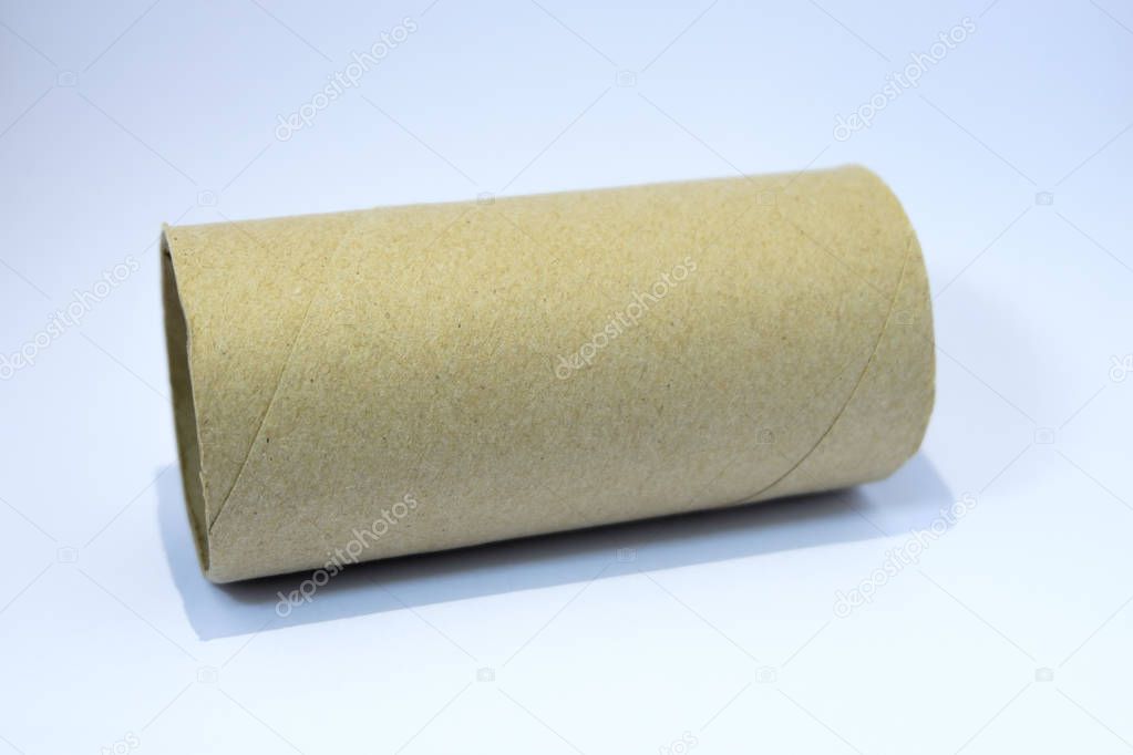 Tissue paper core with the white background