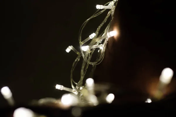 Lampa shine ljusa med cirkel bokeh — Stockfoto