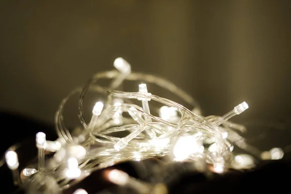 동그라미 bokeh와 밝은 전구 빛 — 스톡 사진