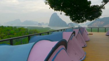 Phangnga, Tayland - 24 Aralık, 2017: Samet Nangshe kamp noktası.