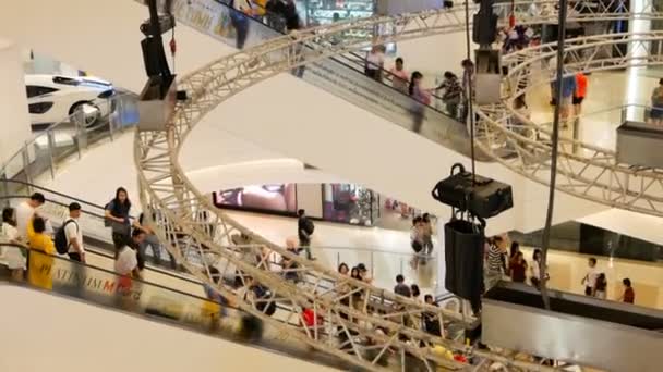 Bangkok Tailândia Dezembro 2017 Siam Paragon Asian Shopping Mall Interior — Vídeo de Stock