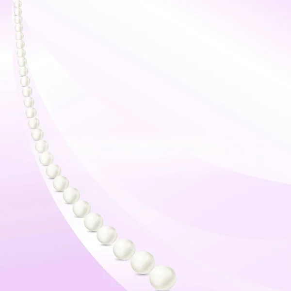 Pink background in perspective with pearls — Stock Vector