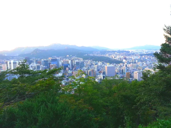 Piękny widok z góry miasto — Zdjęcie stockowe