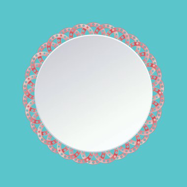 tatlı Pembe çiçek çerçeve, vektör çizim