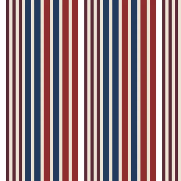 패브릭 복고풍 미국 컬러 스타일 완벽 한 줄무늬 패턴 패션. 추상적인 벡터 배경 — 스톡 벡터